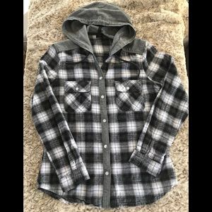 Empyre-Plaid Flannel Hoodie